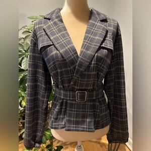 Mod Cloth plaid blazer jacket SZ M , great condition.